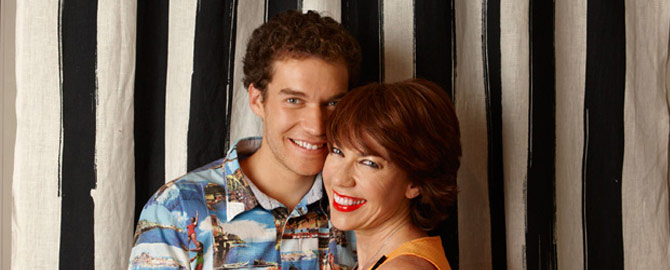 Mother and son. Kathy and Jules. Image from Kathy Lette website. 