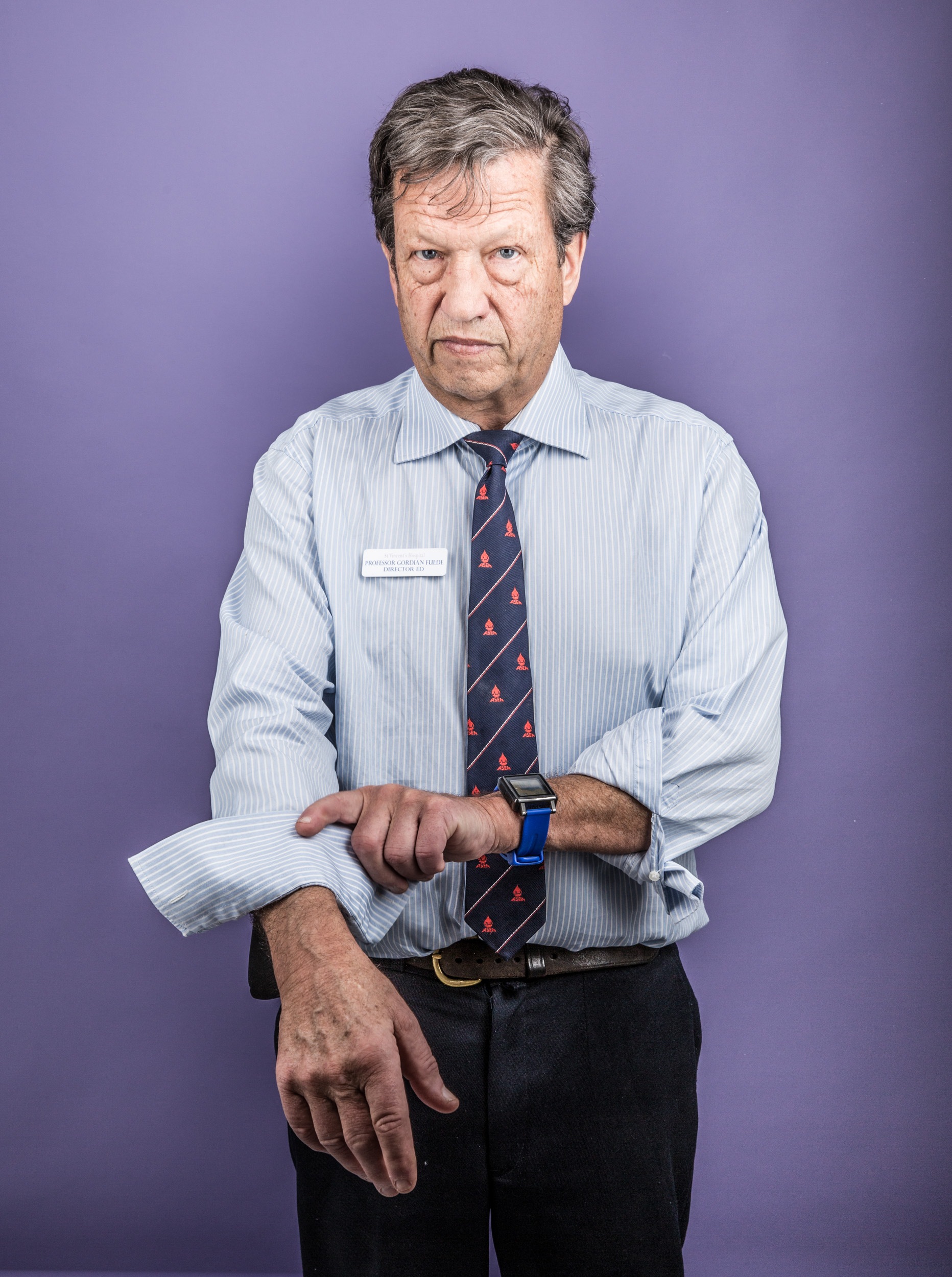 Professor Gordian Fulde for The National Treasures Series. Photographer Graham Jepson. Zoë Porter