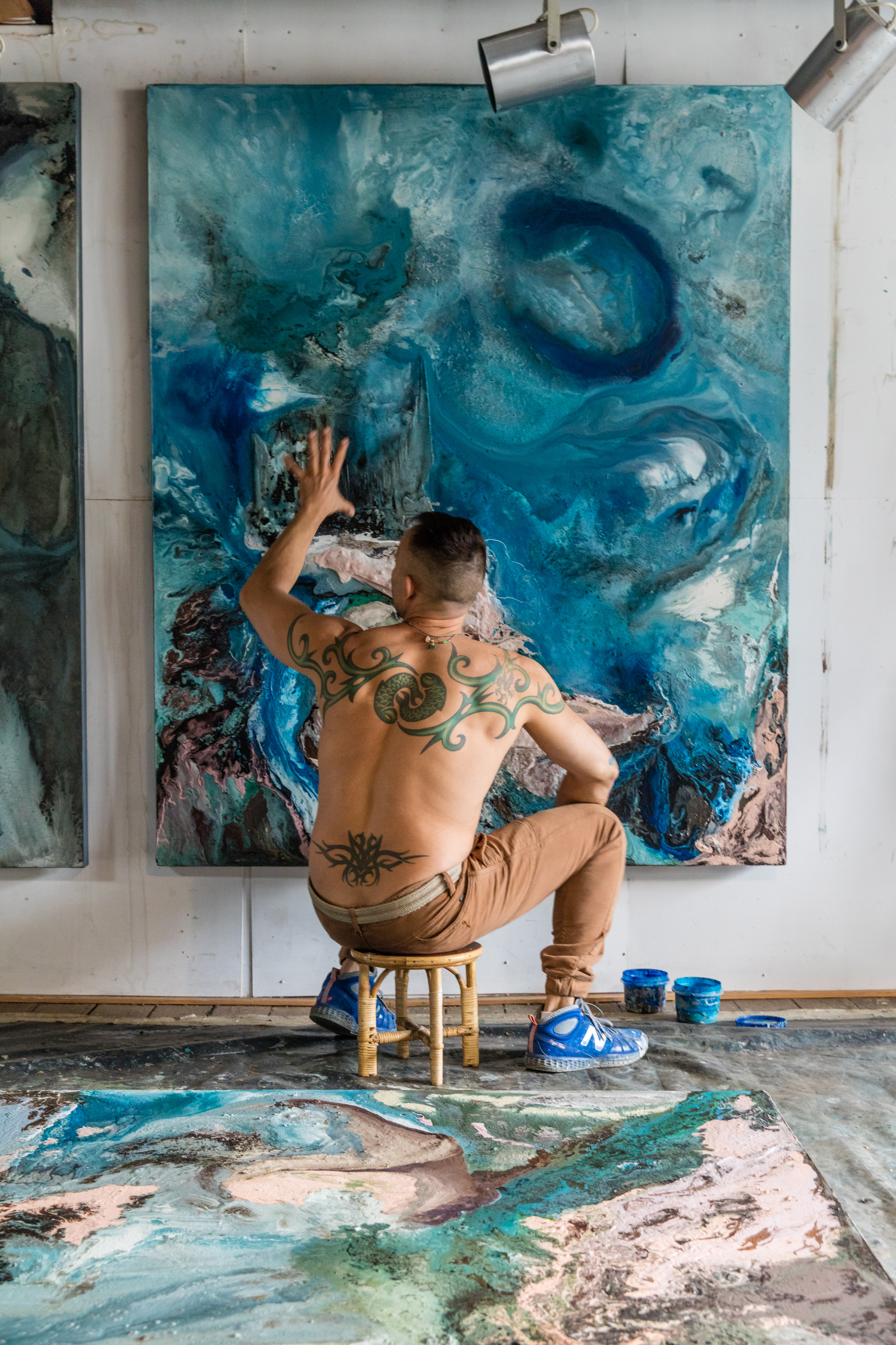 Artist Eduardo Santos by photographer Graham Jepson for The National Treasures Series 2017 : Zoë Porter